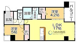 エクストラパレス 2LDKの間取図画像