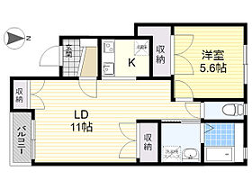 メゾンクーカム 102 ｜ 大分県大分市今津留１丁目3番2号（賃貸アパート1LDK・1階・45.39㎡） その2