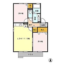 コンフォール花園A 202 ｜ 大分県大分市大字古国府541番1号（賃貸アパート2LDK・2階・53.76㎡） その2