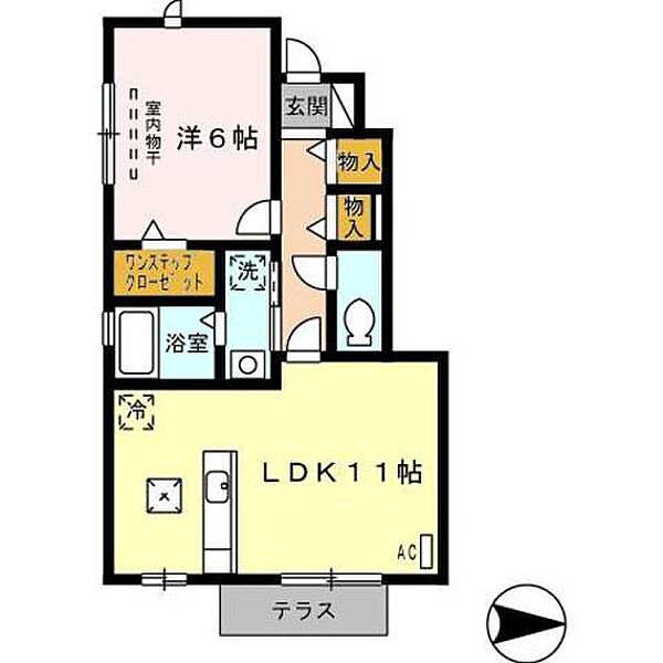 グリーンパーク古国府 102｜大分県大分市大字古国府(賃貸アパート1LDK・1階・42.96㎡)の写真 その2