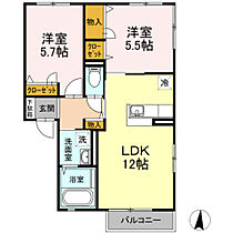 ボヌール羽屋K 101 ｜ 大分県大分市羽屋３丁目9番24号（賃貸アパート2LDK・1階・53.28㎡） その2