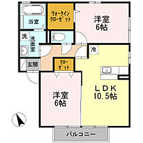 ラ　スール　Ｂ 202 ｜ 大分県大分市賀来西２丁目11番11号（賃貸アパート2LDK・2階・55.44㎡） その2