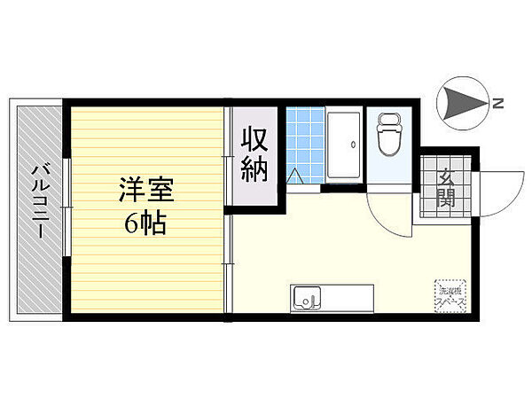 グリーンシティ雄城台 208｜大分県大分市大字上宗方(賃貸アパート1DK・2階・25.62㎡)の写真 その2