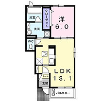 プリムローズ　2 104 ｜ 大分県別府市鶴見（賃貸アパート1LDK・1階・45.09㎡） その2