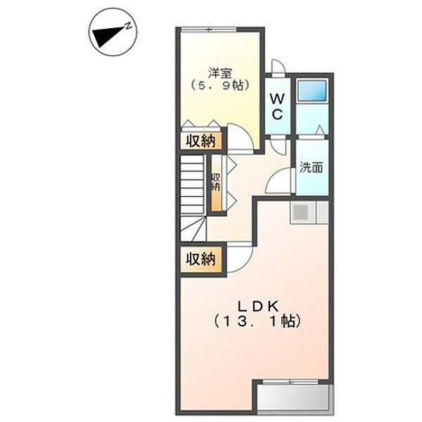 コーポ　サイカ 201｜大分県大分市大字常行(賃貸アパート1LDK・2階・53.82㎡)の写真 その2