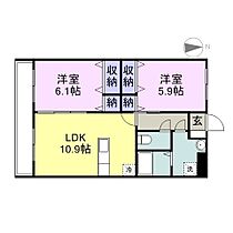 エクレール3 405 ｜ 大分県大分市大字森町1039番（賃貸アパート2LDK・4階・55.20㎡） その2