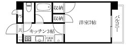 グレースフルハイツ 1Kの間取図画像