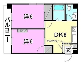 パールクラフト 502 号室 ｜ 愛媛県松山市土居田町（賃貸マンション2DK・5階・38.88㎡） その2