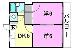 間取図画像 2DK