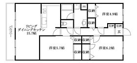 サントノーレ石手 803 号室 ｜ 愛媛県松山市石手5丁目（賃貸マンション3LDK・8階・73.78㎡） その2