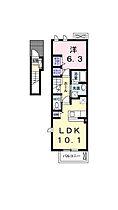 ヒナタサク 202 号室 ｜ 愛媛県東温市志津川（賃貸アパート1LDK・2階・44.33㎡） その2