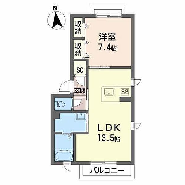 ユキコート石手 201 号室｜愛媛県松山市石手5丁目(賃貸マンション1LDK・2階・48.08㎡)の写真 その2