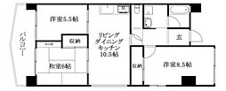 セントヒルズ山越 3LDKの間取図画像