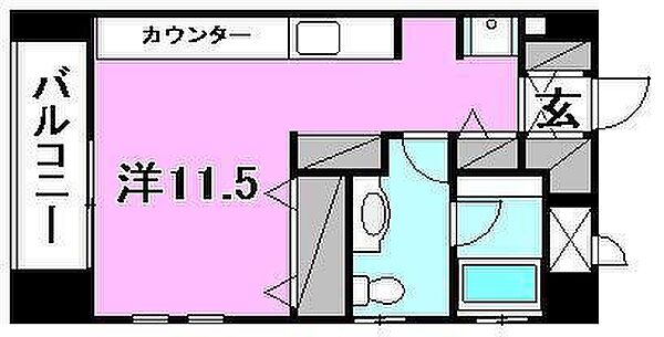 ｑｕｉｎｚｅ ｌｉｅｕ（カーンズ・リュー） 401 号室｜愛媛県松山市泉町(賃貸マンション1R・4階・35.10㎡)の写真 その2