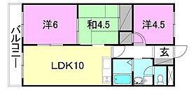 ベルメゾン仙波 305 号室 ｜ 愛媛県松山市針田町（賃貸マンション3LDK・3階・54.00㎡） その2