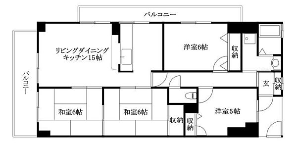 サーパス三津壱番館 1401 号室｜愛媛県松山市辰巳町(賃貸マンション4LDK・14階・79.83㎡)の写真 その2