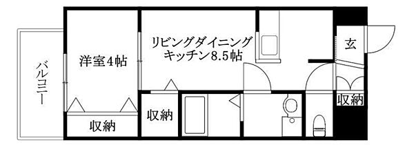 ＧＲＡＮＤＥ　ＡＲＣＨＥ　ＥＤＡＭＡＴＳＵ 404 号室｜愛媛県松山市枝松4丁目(賃貸マンション1LDK・4階・35.94㎡)の写真 その1