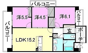 ヴィラＮ 404 号室 ｜ 愛媛県松山市東垣生町（賃貸マンション3LDK・4階・69.55㎡） その2