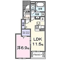 ル―ベル北方5 102 号室 ｜ 愛媛県東温市北方（賃貸アパート1LDK・1階・44.20㎡） その2