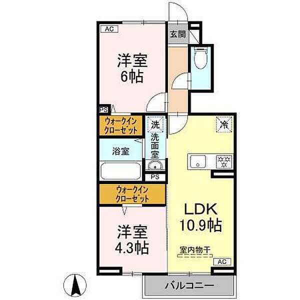 トリシア西石井 101 号室｜愛媛県松山市西石井5丁目(賃貸アパート2LDK・1階・50.58㎡)の写真 その2