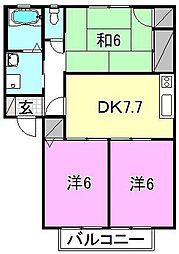 レプラコーン和泉D 3DKの間取図画像