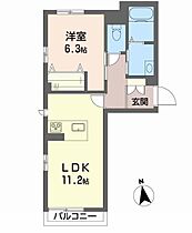 リーフガーデン1 303 号室 ｜ 愛媛県松山市南江戸1丁目（賃貸マンション1LDK・3階・44.60㎡） その2