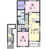 サンリット．ＦＪ　2 206 号室 ｜ 愛媛県松山市和気町2丁目（賃貸アパート2LDK・2階・58.60㎡） その2