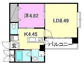 one 303 号室 ｜ 愛媛県松山市南江戸2丁目（賃貸マンション1LDK・3階・37.98㎡） その2