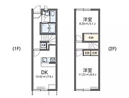 レオパレスマイファミーユ 2DKの間取図画像