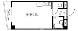 grandshell3番町 ワンルームの間取図画像