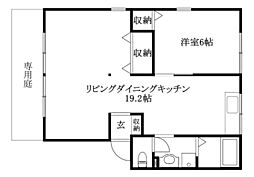 ファミール三好A 1LDKの間取図画像