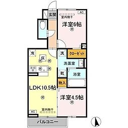 ペガサスルーチェ 2LDKの間取図画像