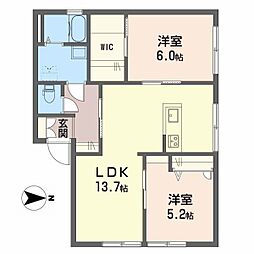 KABIENA 3DKの間取図画像