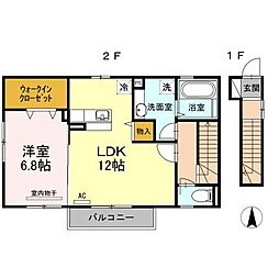 ブルームコート 1LDKの間取図画像