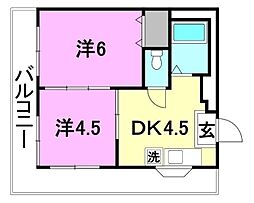 KBコート泉町 2DKの間取図画像