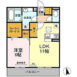 ロード88ミヨシ 1LDKの間取図画像