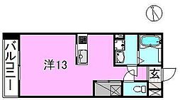 さくらガーデン ワンルームの間取図画像