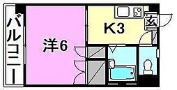 エミグランド清水町 1Kの間取図画像