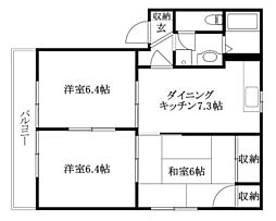 エスポワールC 3DKの間取図画像