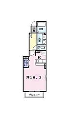 ベル・ポルトB ワンルームの間取図画像