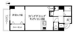 メイフェア本町プレミアム3 1LDKの間取図画像