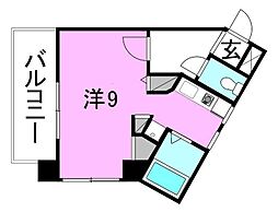 Selene三番館 ワンルームの間取図画像