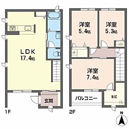 エターナルコートA 3LDKの間取図画像