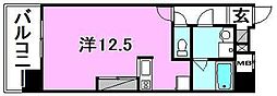 エイデンビル本町 ワンルームの間取図画像