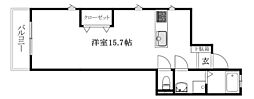 ひこうき雲 ワンルームの間取図画像