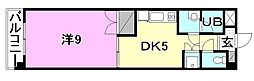 モルトリエータ 1DKの間取図画像