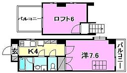 メゾン・ド・ネージュ 1Kの間取図画像