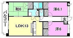 アルカンシエル 3LDKの間取図画像
