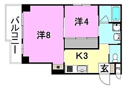 fortuna 2Kの間取図画像