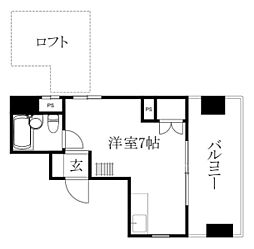 PALASA ワンルームの間取図画像